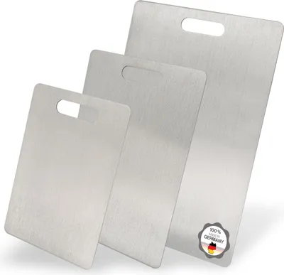 Produktbild von Schneidebretter aus Edelstahl im 3er Set