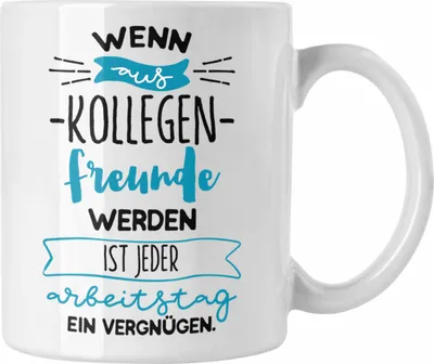 Produktbild von Trendation - Bester Kollege Tasse Geschenk Arbeitskollege Abschied Abschiedsgeschenk Männer (Weiß)