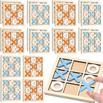 20 Mini-Spiele 3 in einer Reihe aus Holz, einzeln verpackt