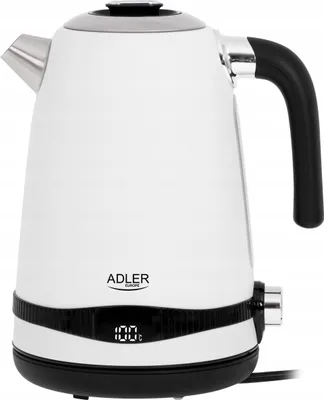 Produktbild von Adler AD 1295 Schnurloser Wasserkocher, Edelstahlgehäuse, 1,7 l FÃ1/4llmenge, 2200 Watt, 360° Sockel, Akustiksignal, Trockengehschutz, Kalkfilter, Warmhaltefunktion, Abschaltautomatik