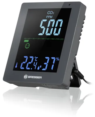 Produktbild von Bresser Optics 7004020GYE000, Grau, Kohlendioxid (CO2), 0 - 50 °C, 1 - 90%, 1 Stück(e), 110 mm