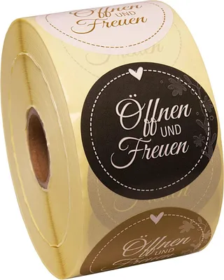 Produktbild von Runde Aufkleber selbstklebend, 50 mm Durchmesser, 1000 Stück, für Geschenke