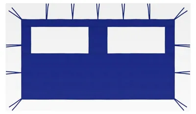 Produktbild von Pavillon-Seitenwand mit Fenstern 4x2 m Blau