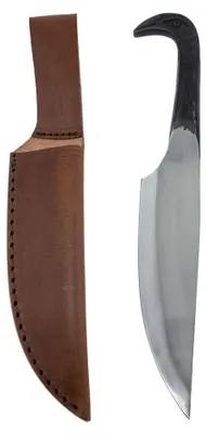 Produktbild von Handgeschmiedetes Wikinger Messer mit Vogelkopf aus Edelstahl