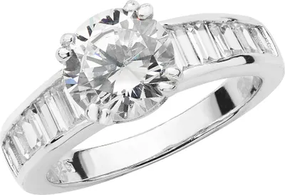 Produktbild von Atemberaubender 925 Sterling Silber Solitär Verlobung Damen - Ring mit Zirkonia, 59 (18.8); TRS22406RSR