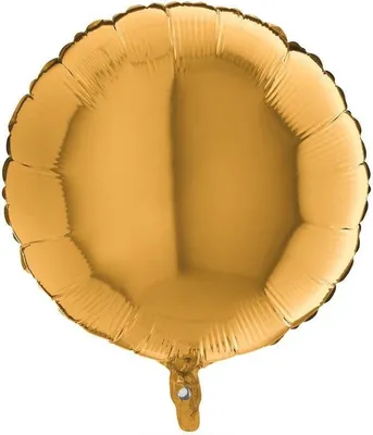 Obrázok produktu pre Fóliový balón - okrúhly, zlatý, 46 cm, Grabo