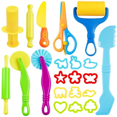 Imagen del producto de Kit de herramientas para plastilina, de 21 piezas, para niños a partir de 2 años, ideal para juegos creativos