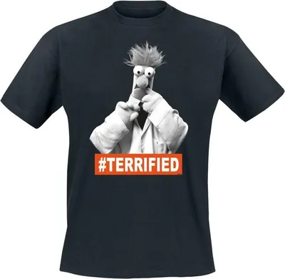 Produktbild von The Muppets T-Shirt Herren Beaker Terrified schwarz XXL