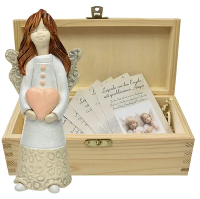 Image de Omgoods - Figurine d'ange faite à la main, pour intérieur (rose)
