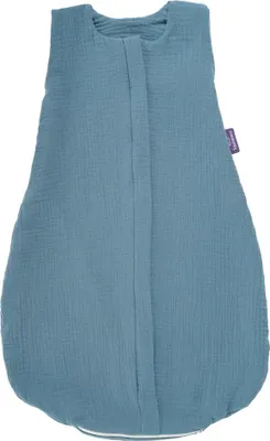 Produktbild von Träumeland Sommerschlafsack LIEBMICH Baumwollmusselin jeansblau Größe 110