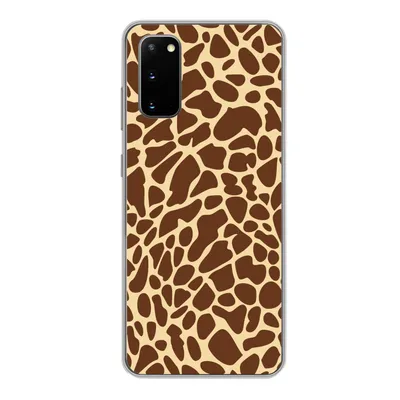 Produktbild von MuchoWow® Handyhülle Schutzhülle Hülle für Samsung Galaxy S20 Tiermotiv - Giraffe - Braun Silikon Softcase Handy Hülle - Bild