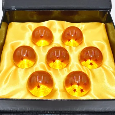 Produktbild von Dragon Ball Kristallkugel 3,5 cm – 7-Sterne Kugel aus Harz in Orange, Blau oder Rot | Anime Sammlerstück & Deko für Regal, Schreibtisch oder Geschenk