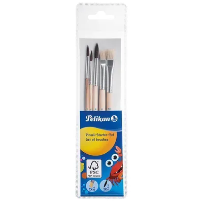 Produktbild von Pelikan blaue Wasserbox 735 + fünfteiliges Pinselset