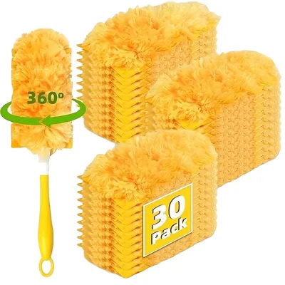 Obrázek produktu pro Sada jednorázových hadrů na prach, náhradní utěrky z mikrovlákna, kompatibilní s různými povrchy, ŽLUTÁ