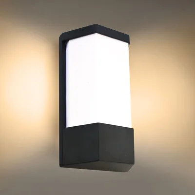 Produktbild von Aussenwandleuchte aus Aluminium in schwarz mit E27 Fassung Außenleuchte Wandleuchte Wandlampe 1429A