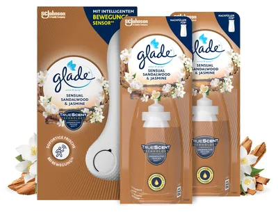 Productafbeelding van Glade Sense & Spray voordeelverpakking, starterset (inclusief 1 navulling) + navullingen (2 stuks)