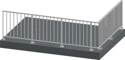 Produktbild von Pertura Geländerset Triton L-Form Aluminium taupe Bodenmontage 5,5 m