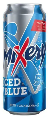 Obrázek produktu pro MiXery Iced Blue Flavour míchaný pivní nápoj s guaranou EW plechovka 500ml