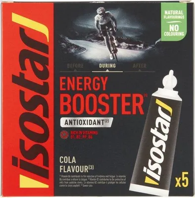 Immagine prodotto di Isostar Isostar Energy Booster - Gel energetico ricco di carboidrati - Cola - 5 x 20 g