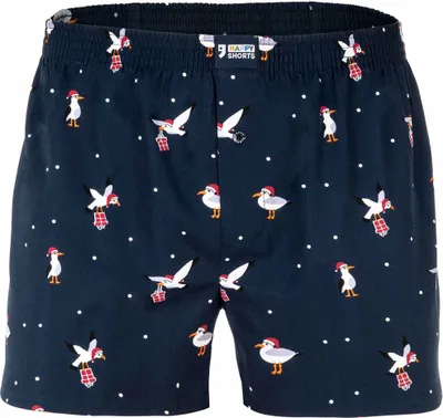 Produktbild von Happy Shorts Herren Web-Boxershorts - X-MAS, American Boxershorts, Weihnachtsprint Sea Gull XL