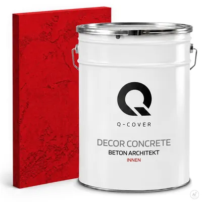 Produktbild von Beton Architekt 15 Kg 10 m2 Feuerrot 15 kg | Dekorativerputz | Kellepnputz | Gebrauchsfertige | Betonmasse Betonoptik Dekoratives Beton Innen