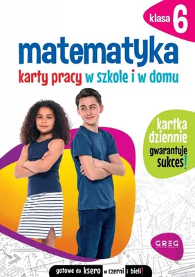 Zdjęcie produktu dla Matematyka Sp 6 Karty Pracy W Szkole I W Domu
