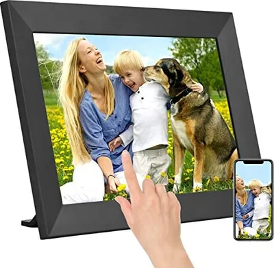 Produktbild von Digitaler Bilderrahmen, 10,1 Zoll, Andoer Wlan Electronic Frame IPS Touchscreen 1280 x 800 Foto 1080p Video 16 GB Speicher unterstützt die Automatikro