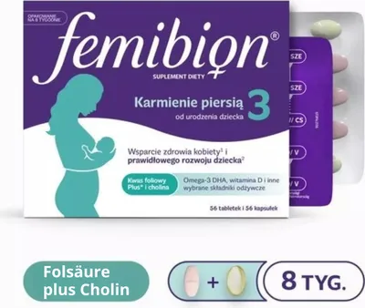 Produktbild von Femibion 3 Stillen FOLSÄURE 56 Tabletten + 56 Kapseln