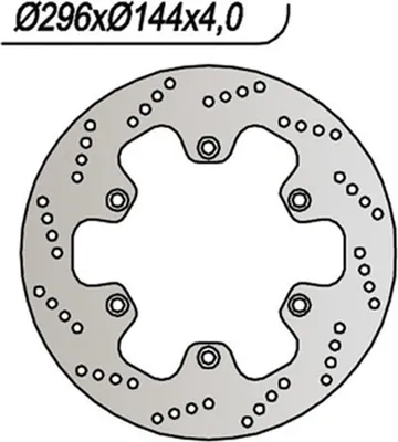 Produktbild von NG BRAKES Bremsscheibe rund starr