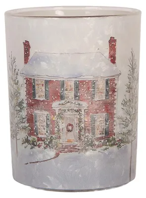 Immagine prodotto di Clayre & Eef Portacandela Ø 10x13 cm Bianco Vetro Natale