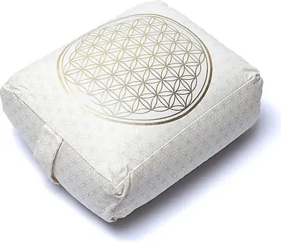 Produktbild von Meditationskissen / Yoga-Bolster „Blume des Lebens“ aus Baumwolle (ocs) – 38 x 28 x 13 cm; ±2780g
