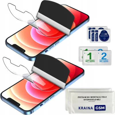 Zdjęcie produktu dla 2x FOLIA OCHRONNA HYDROŻELOWA 3D do Apple iPhone 13 | 13 Pro 2 sztuki