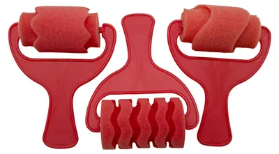 Produktbild von EDUPLAY 370002 Musterroller 3er Set rot, rot (1 Set)