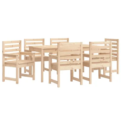 Immagine prodotto di Set da Pranzo da Giardino 7 pz in Legno Massello di Pino
