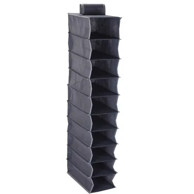 Produktbild von LS-LebenStil Hänge-Organizer 10 Fächer Hängeregal Schuhregal 120x15x30cm Hängeaufbewahrung Utensilo Schuhorganizer faltbar Kleiderschrank-Organizer