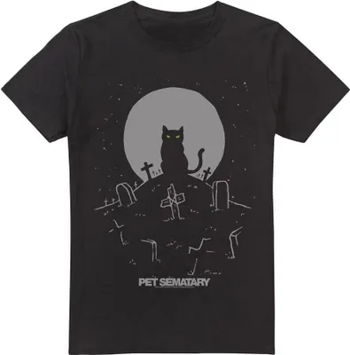 Produktbild von Pet Sematary - "Cat With Tombstones" T-Shirt für Herren TV7048 (L) (Schwarz)