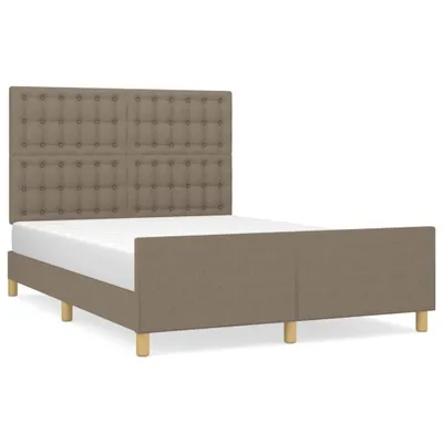 Produktbild von vidaXL Bettgestell ohne Matratze Taupe 140x200 cm Stoff