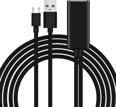 Produktbild von Micro USB / RJ45 Universal Ethernet Adapter 100Mbps Geschwindigkeit – Schwarz