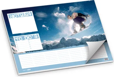 Produktbild von itenga Schreibtischunterlage Snowboard, 50 Blatt Papier, DIN A3