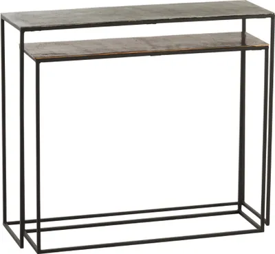 Produktbild von Set von 2 rechteckigen Aluminiumkonsolen