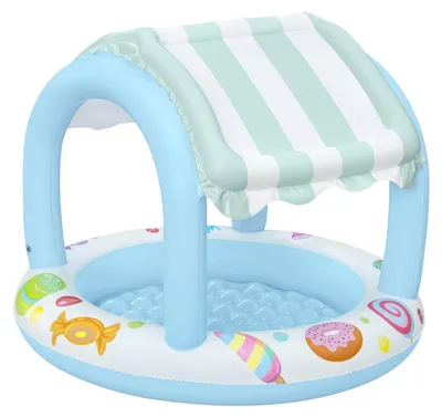 Immagine prodotto di Bestway Piscina per bambini 52638 con ombrellino, stile pasticceria, 1,04 m x H84 cm