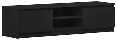 Image de vidaXL Armoire TV noire 140x40x35,5 cm Bois composite