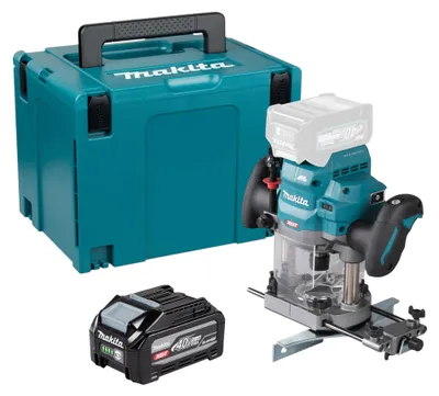 Produktbild von Makita RP 001 GU101 Akku Oberfräse 40 V max. 12 mm Brushless + 1x Akku 4,0 Ah + Makpac - ohne Ladegerät