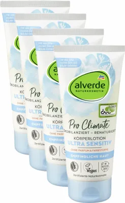Produktbild von 4 x  alverde Naturkosmetik - Körperlotion Ultra Sensitive (4 x 200 ml)