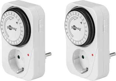 Produktbild von Goobay 2er-Set, Analoge Zeitschaltuhr, präzise und einfache Steuerung von elektronischen Geräten