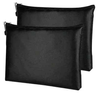 Produktbild von Dokumententasche 2 Stück - Wasserdichte Taschen - Große Kapazität - Schwarz - Aktentasche für Dokumente - 29 x 20 cm Feuerfest