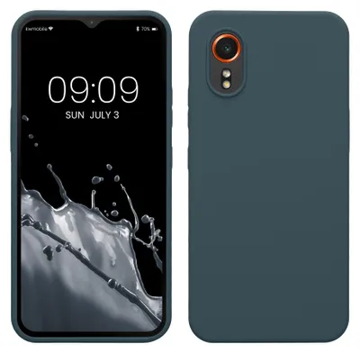 Produktbild von kwmobile Handyhülle für Samsung Galaxy Xcover7 Hülle - Case Silikon - Kabelloses Laden - Schutzhülle Cover in Dunkler Schiefer