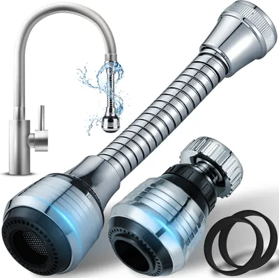 Produktbild von Wasserhahn Strahlregler Perlator Universal Aufsatz Verlängerung Luftsprudler Schwenkbrause Wassersparer Spritzfilter Wasserhahn-Aufsatz Mischdüse Reto