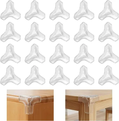 Produktbild von Eckenschutz für Babys 20 Stück, T-Form, für Möbel, PVC-Silikon, weich