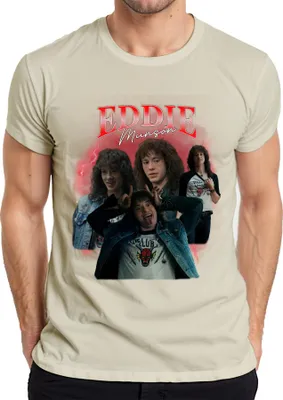 Produktbild von Eddie Munson Hellfire Club Stranger Metal Geschenk Vintage Serie 90s Bootleg Herren T-Shirt, Natur, M